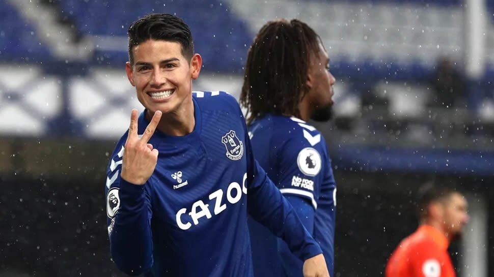 James bags double, assist to send Everton top